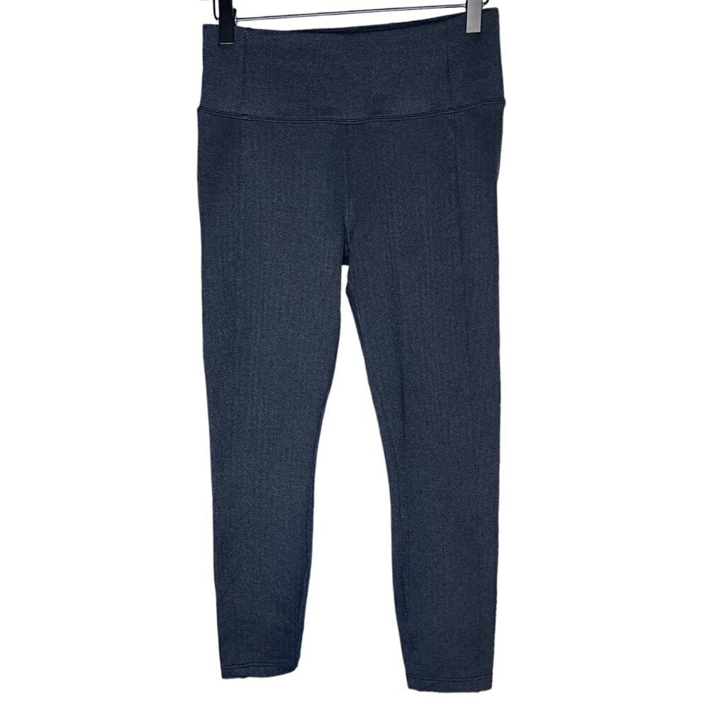 Athleta Women's S Delancy Herringbone Tight Gray Black Work Pant Stretchy‎